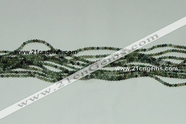 CTG126 15.5 inches 2mm round tiny moss agate beads wholesale