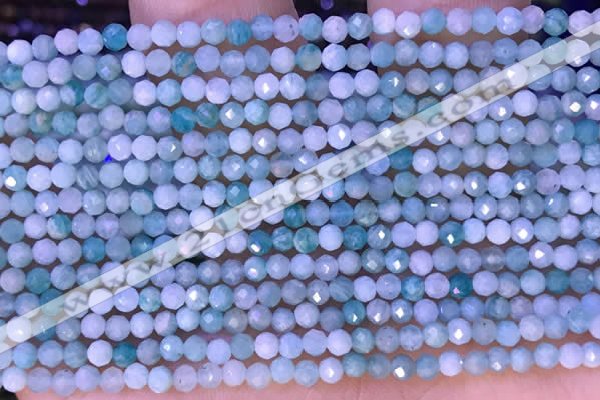 CTG1308 15.5 inches 3mm faceted round amazonite beads wholesale