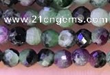 CTG1315 15.5 inches 3mm faceted round ruby zoisite beads