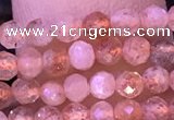 CTG1318 15.5 inches 3mm faceted round golden sunstone beads