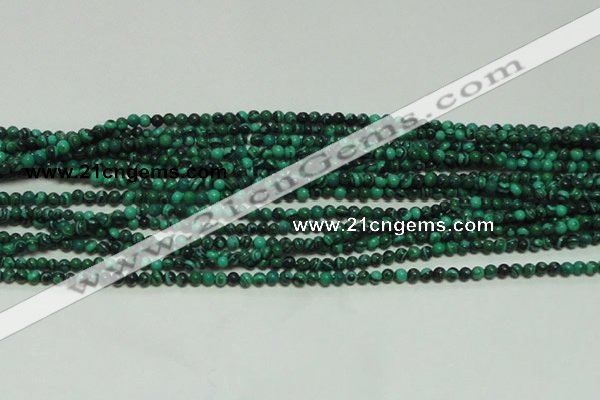 CTG132 15.5 inches 3mm round tiny synthetic malachite beads wholesale