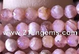 CTG1322 15.5 inches 3mm faceted round rhodochrosite beads wholesale