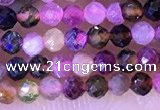 CTG1326 15.5 inches 2mm faceted round tourmaline beads wholesale