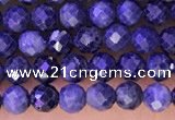 CTG1334 15.5 inches 3mm faceted round sapphire beads wholesale