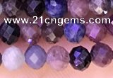 CTG1337 15.5 inches 4mm faceted round ruby & sapphire beads