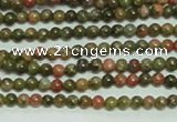 CTG134 15.5 inches 3mm round tiny unakite gemstone beads wholesale