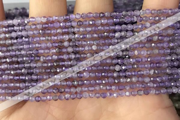 CTG1340 15.5 inches 2mm faceted round amethyst beads wholesale