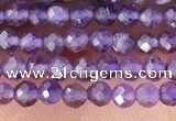 CTG1341 15.5 inches 2mm faceted round amethyst gemstone beads