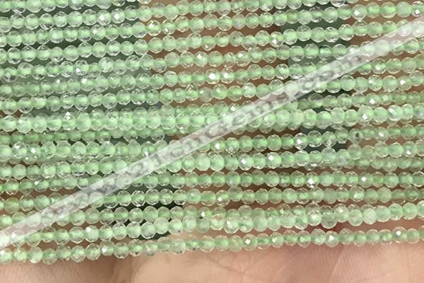 CTG1346 15.5 inches 2mm faceted round prehnite beads wholesale