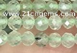 CTG1348 15.5 inches 4mm faceted round prehnite beads wholesale