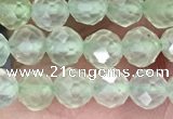 CTG1349 15.5 inches 5mm faceted round prehnite beads wholesale