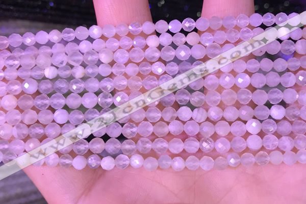 CTG1352 15.5 inches 4mm faceted round white moonstone beads