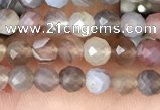 CTG1354 15.5 inches 4mm faceted round Botswana agate beads