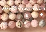 CTG1358 15.5 inches 4mm faceted round rhodochrosite beads