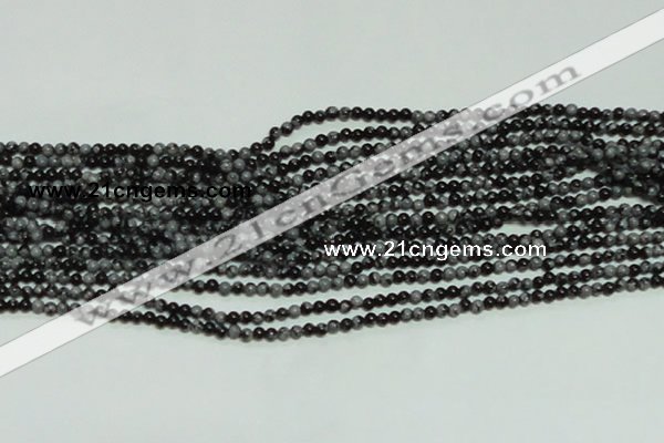 CTG136 15.5 inches 3mm round tiny snowflake obsidian beads wholesale