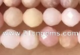 CTG1365 15.5 inches 5mm faceted round pink opal gemstone beads