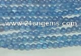 CTG137 15.5 inches 3mm round tiny blue agate beads wholesale