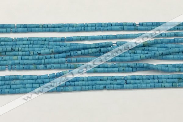 CTG1372 15.5 inches 1.5*2mm heishi tiny blue turquoise beads