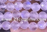 CTG1394 15.5 inches 4mm faceted round tiny white moonstone beads