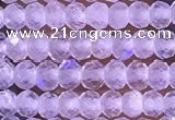 CTG1395 15.5 inches 2*3mm faceted rondelle tiny white moonstone beads