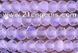 CTG1395 15.5 inches 2*3mm faceted rondelle tiny white moonstone beads