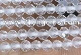 CTG1400 15.5 inches 2mm faceted round white crystal beads wholesale