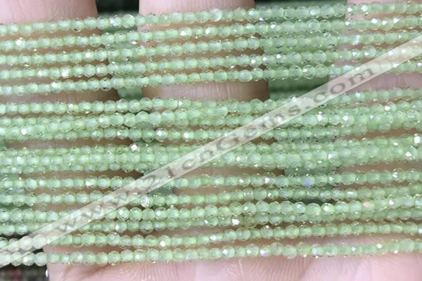 CTG1412 15.5 inches 2mm faceted round peridot beads wholesale