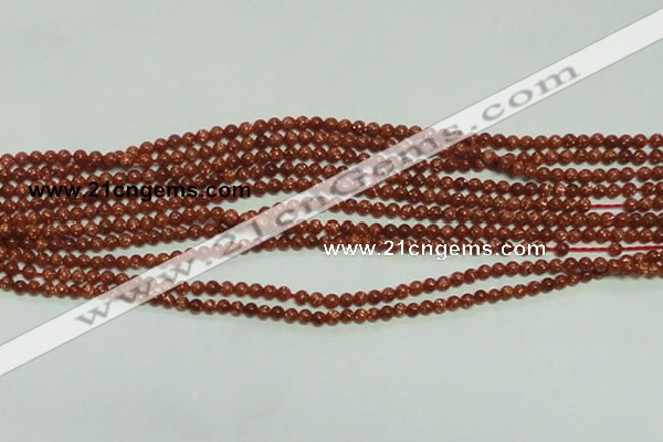 CTG142 15.5 inches 3mm round tiny goldstone beads wholesale