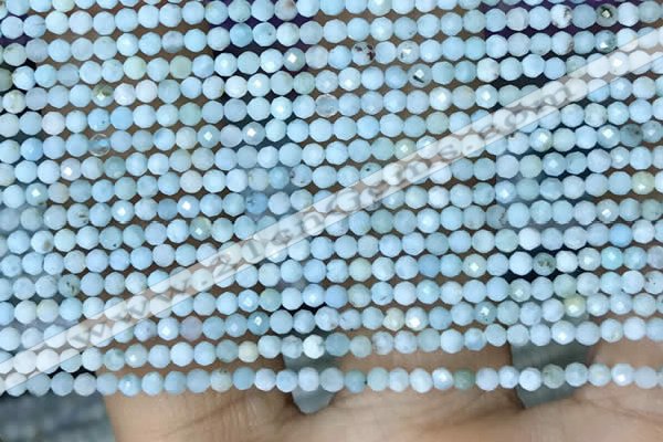 CTG1421 15.5 inches 2mm faceted round larimar beads wholesale