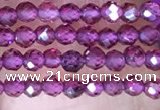 CTG1439 15.5 inches 2mm faceted round garnet beads wholesale