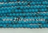 CTG144 15.5 inches 3mm round tiny blue turquoise beads wholesale