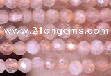 CTG1455 15.5 inches 2mm faceted round sunstone beads wholesale