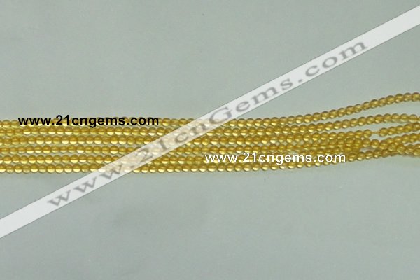 CTG146 15.5 inches 3mm round tiny citrine gemstone beads wholesale