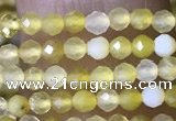 CTG1464 15.5 inches 2mm faceted round yellow opal beads