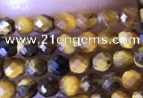 CTG1465 15.5 inches 2mm faceted round yellow tiger eye beads