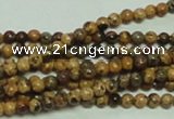 CTG147 15.5 inches 3mm round tiny leopard skin jasper beads wholesale