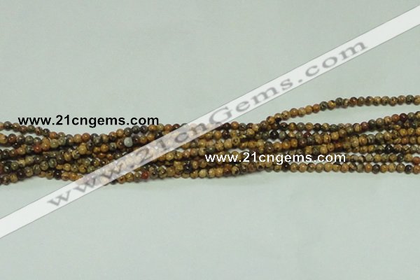 CTG147 15.5 inches 3mm round tiny leopard skin jasper beads wholesale