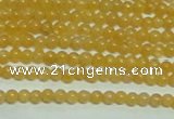 CTG148 15.5 inches 3mm round tiny yellow jade beads wholesale