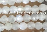 CTG1480 15.5 inches 3mm faceted round white moonstone beads