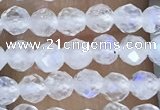 CTG1482 15.5 inches 3mm faceted round white moonstone beads