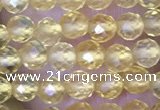 CTG1488 15.5 inches 3mm faceted round citrine gemstone beads