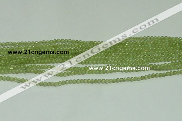 CTG149 15.5 inches 3mm round tiny peridot gemstone beads wholesale