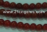 CTG15 15.5 inch 4mm round B grade tiny red agate beads wholesale