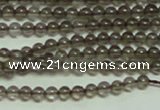 CTG150 15.5 inches 3mm round tiny smoky quartz beads wholesale