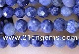 CTG1518 15.5 inches 3mm faceted round sapphire gemstone beads