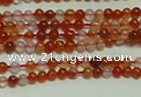 CTG153 15.5 inches 3mm round grade A tiny red agate beads wholesale