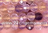 CTG1538 15.5 inches 4mm faceted round ametrine beads wholesale