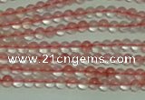 CTG154 15.5 inches 3mm round tiny cherry quartz beads wholesale