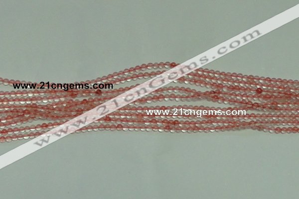 CTG154 15.5 inches 3mm round tiny cherry quartz beads wholesale