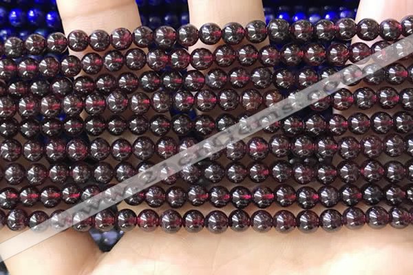 CTG1597 15.5 inches 4mm round red garnet beads wholesale